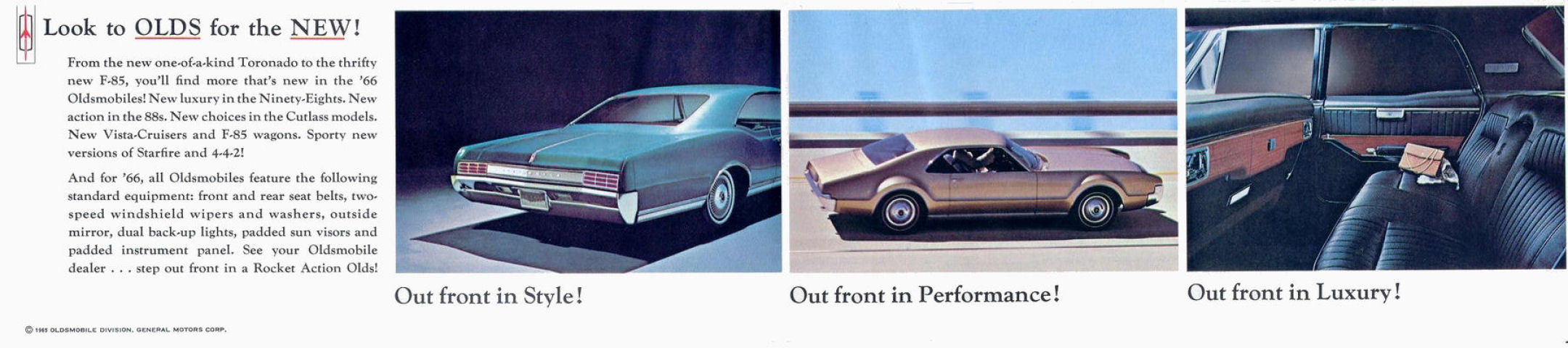 1966 Oldsmobile Motor Cars Foldout Page 1